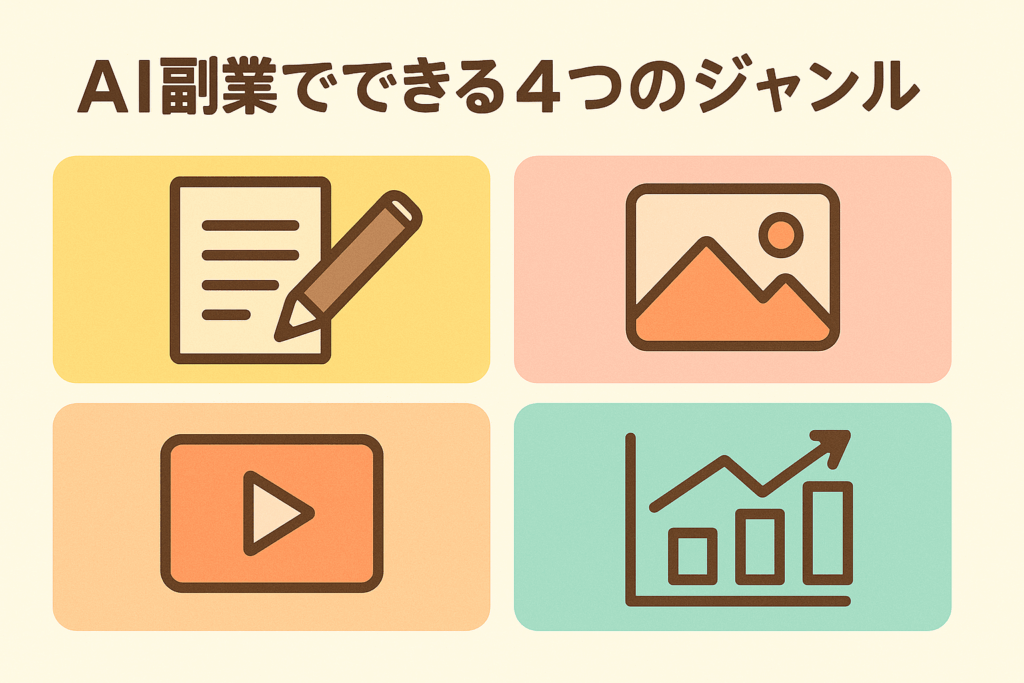 AI副業でできる4つのジャンル
